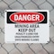 Signmission Mining Area Keep Out Danger Sign, Plastic, 14in W x 10in L, 2PK OS-2PACK-DS-P-1014-L-1888 - alternate 5